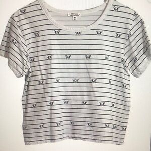 Striped Gray Women's Top